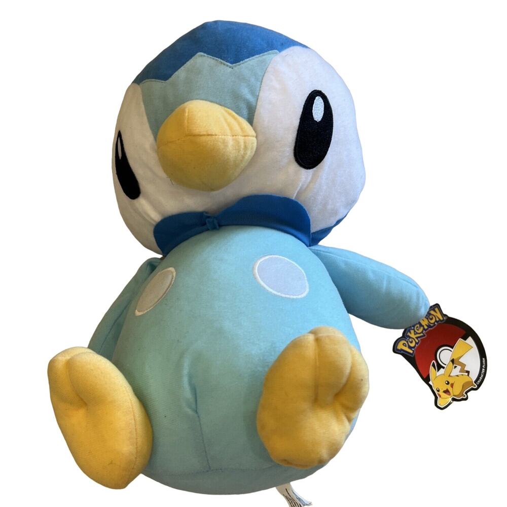 Pokemon Piplup Nintendo Original Plush Stuffed Toy 2019 14" Blue With Orig Tags